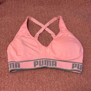 PUMA Coral Crossback Sports Bra